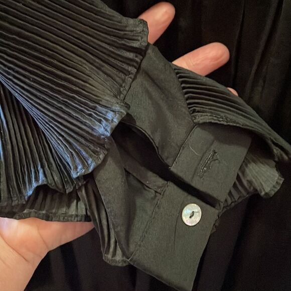 Anthropologie dRA Los Angeles Black Pleated Ruffle Mini Dress - Picture 9 of 9